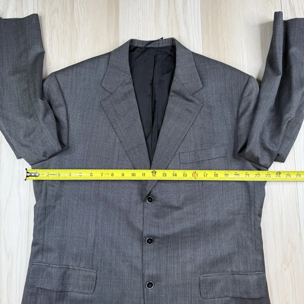 Brioni For MAUS & HOFFMAN Colonna Wool 3 Button Blazer Jacket Men's Size 44 Gray
